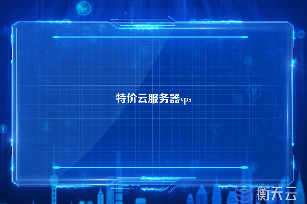 特价云服务器vps