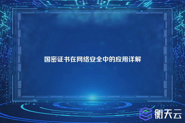 国密证书在网络安全中的应用详解