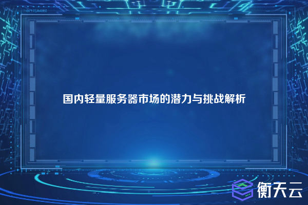 国内轻量服务器市场的潜力与挑战解析