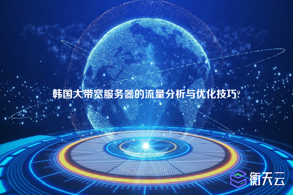 韩国大带宽服务器的流量分析与优化技巧?