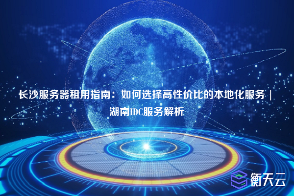 长沙服务器租用指南:如何选择高性价比的本地化服务 | 湖南IDC服务解析